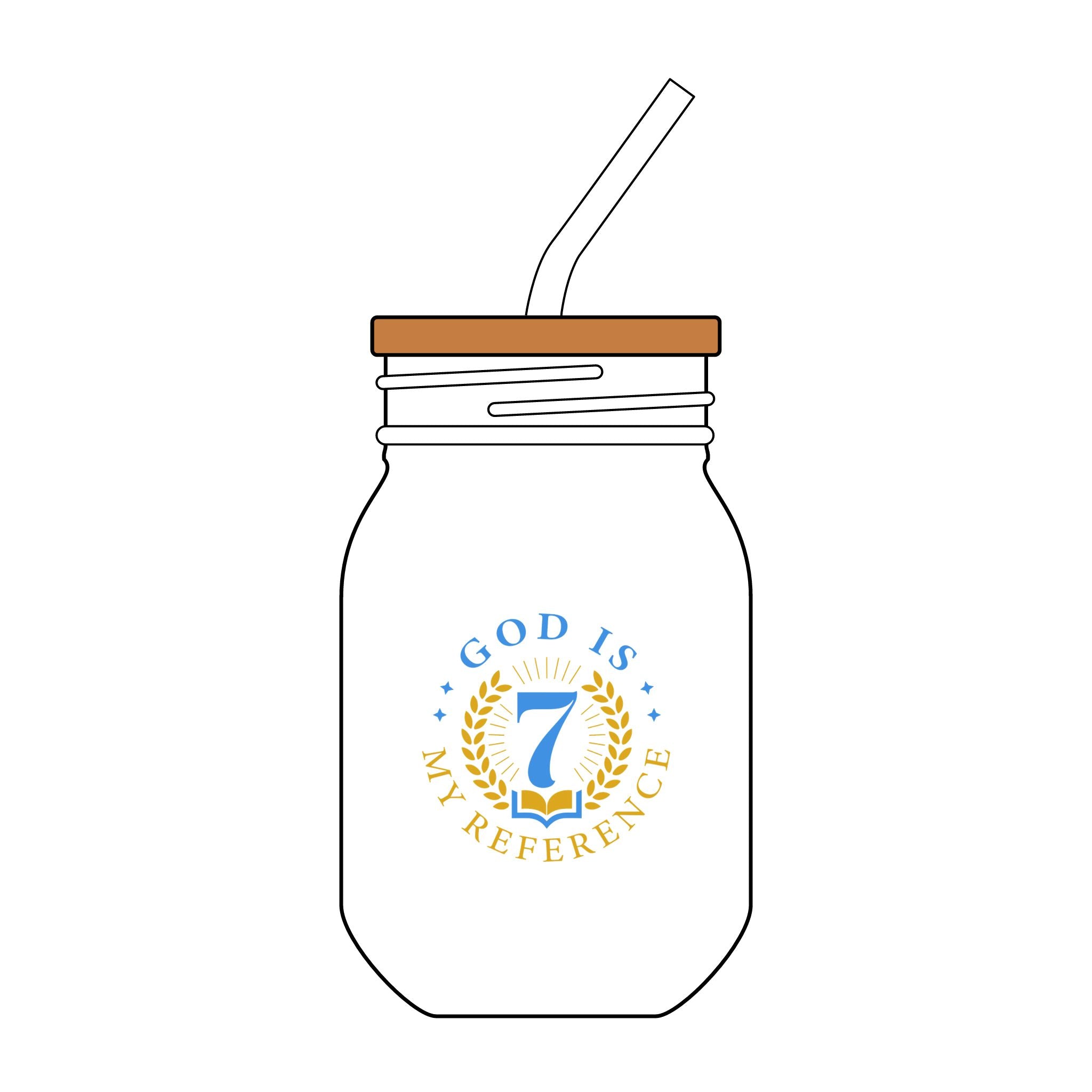 Sipper Glass with Straw, 16oz (Engraving)