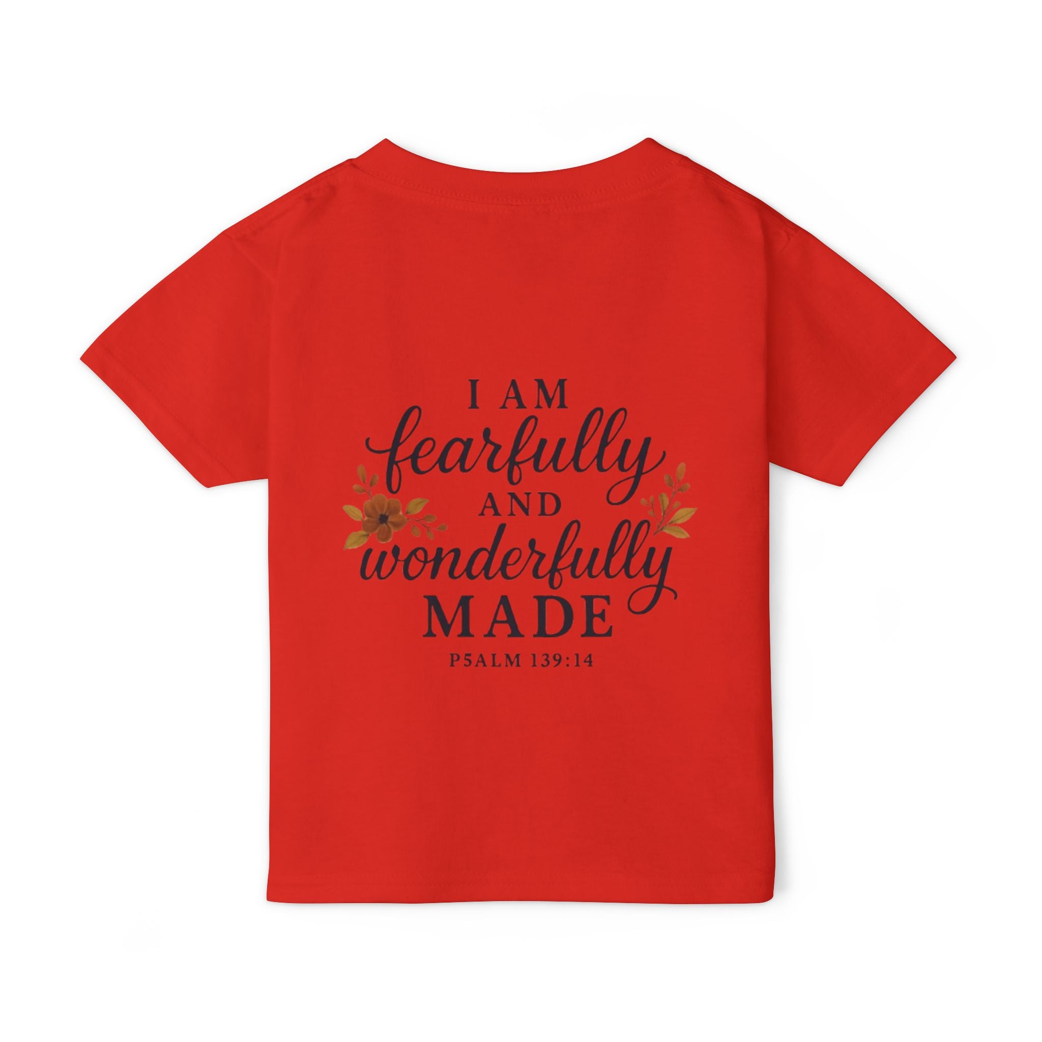 Heavy Cotton Toddler T-shirt, Soft and Stylish Tee for Eco-conscious Kids, Gildan 5100P, Soft Rib Collar, Comfort Fit, White Color Variant,