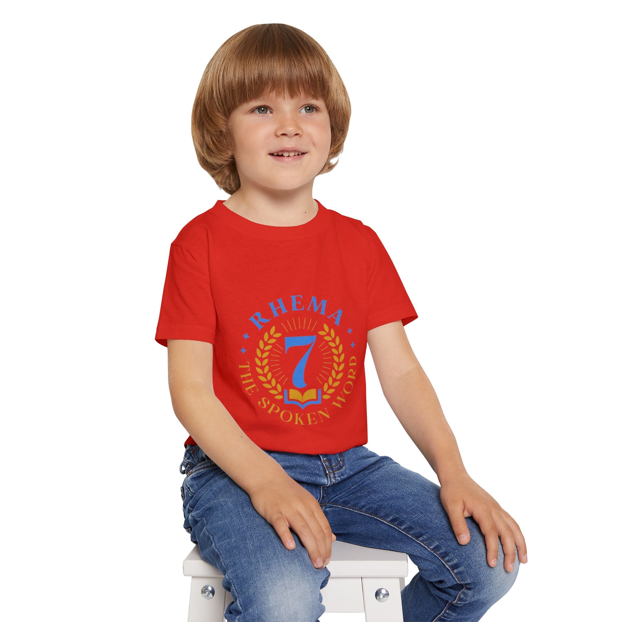 Heavy Cotton Toddler T-shirt, Soft and Stylish Tee for Eco-conscious Kids, Gildan 5100P, Soft Rib Collar, Comfort Fit, White Color Variant,
