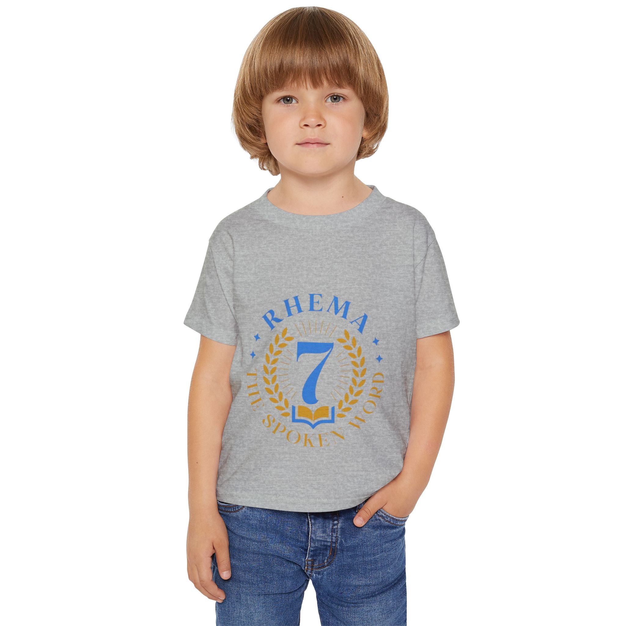 Heavy Cotton Toddler T-shirt, Soft and Stylish Tee for Eco-conscious Kids, Gildan 5100P, Soft Rib Collar, Comfort Fit, White Color Variant,