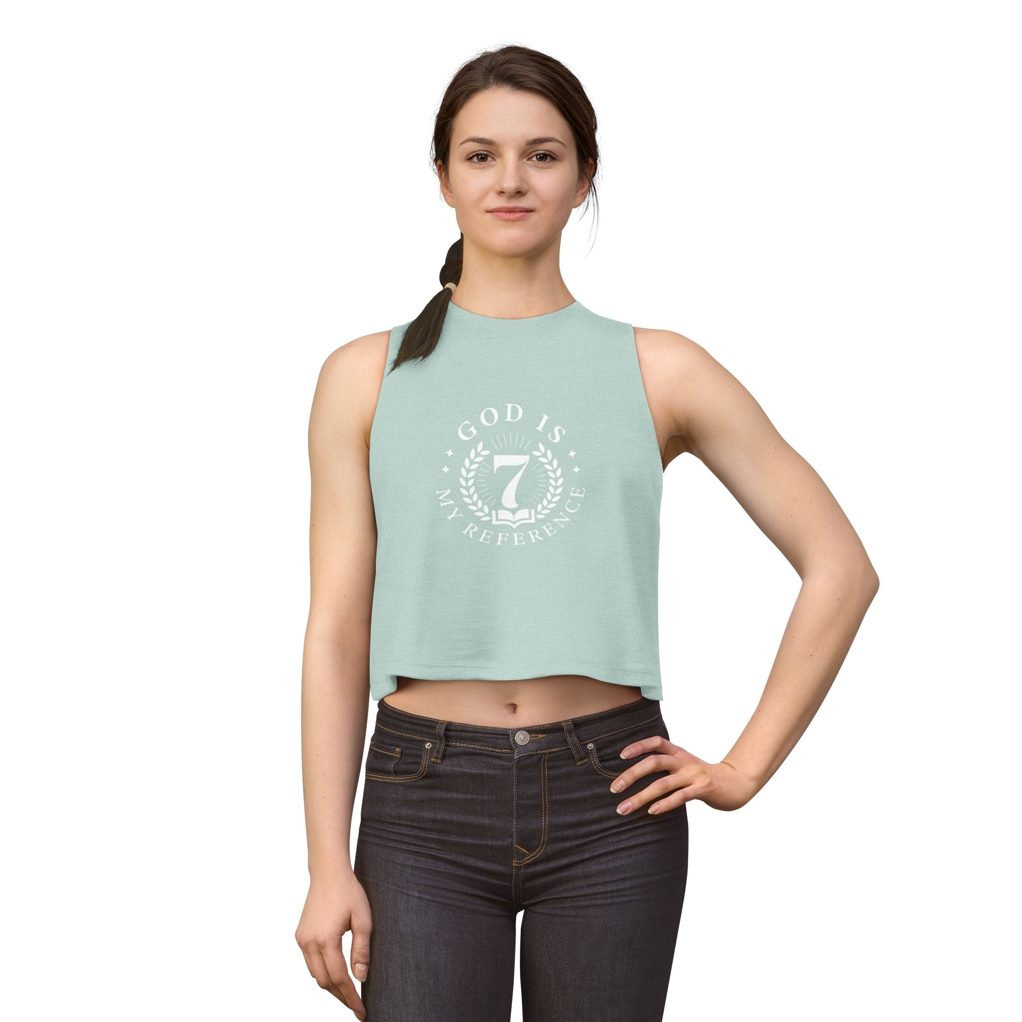 Bella Women’s Racerback Cropped Tank | Ladies Crop Tank Top | Athletic Workout Crop Tank