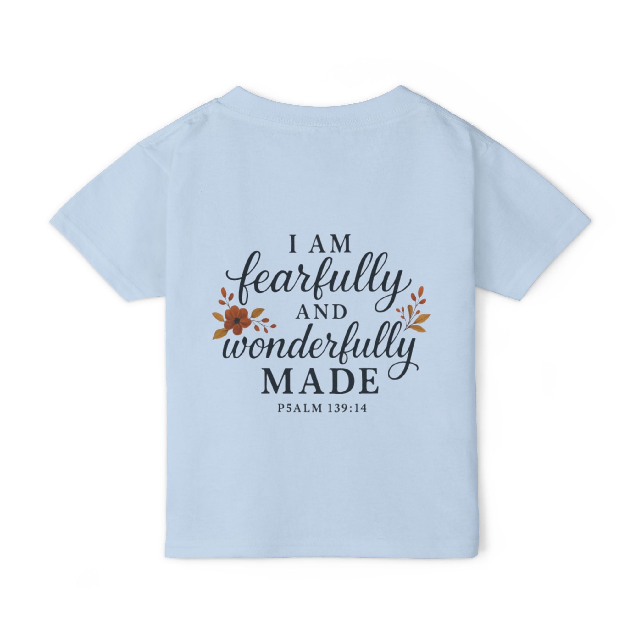Heavy Cotton Toddler T-shirt, Soft and Stylish Tee for Eco-conscious Kids, Gildan 5100P, Soft Rib Collar, Comfort Fit, White Color Variant,