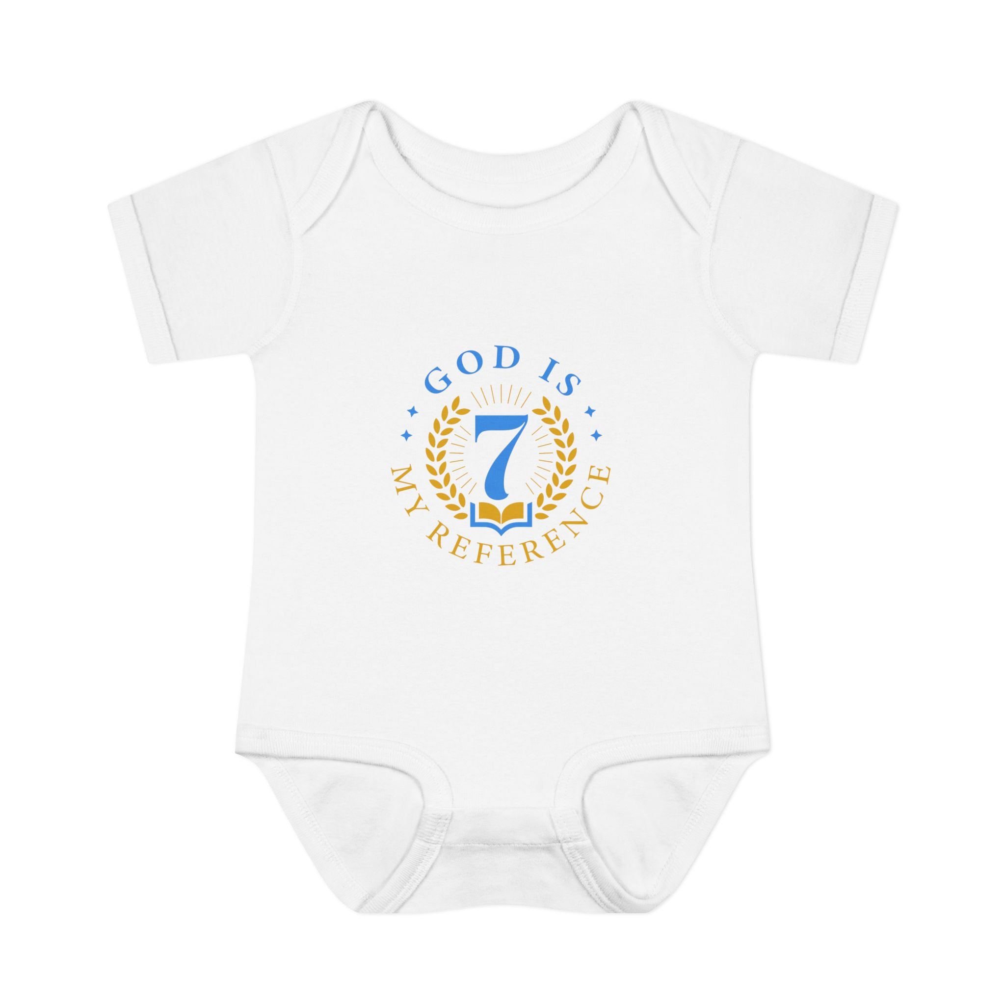 Infant Bodysuit "God Is My Reference" - Christian Baby Onesie