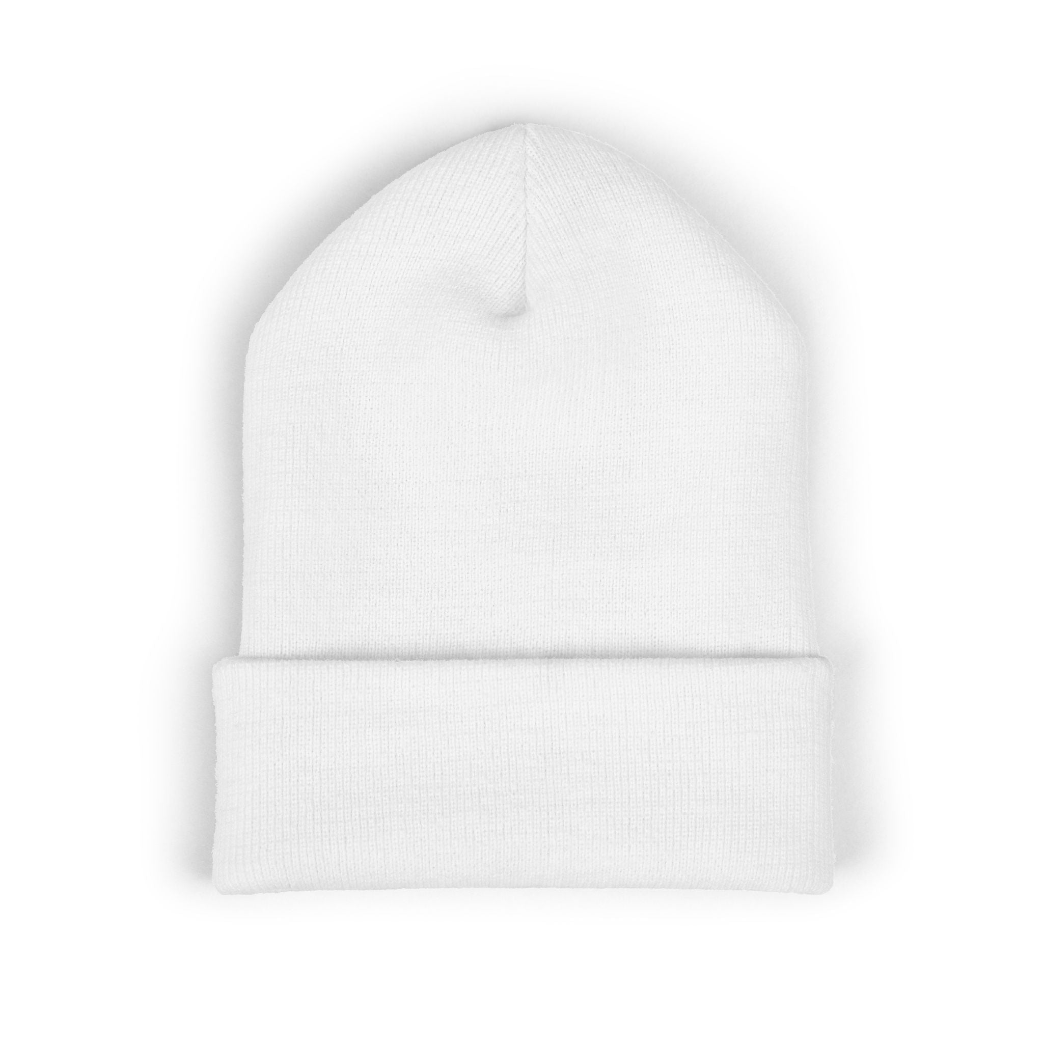 Embroidered "7" Floral Cuffed Beanie — Cute Pastel Birthday Knit Hat