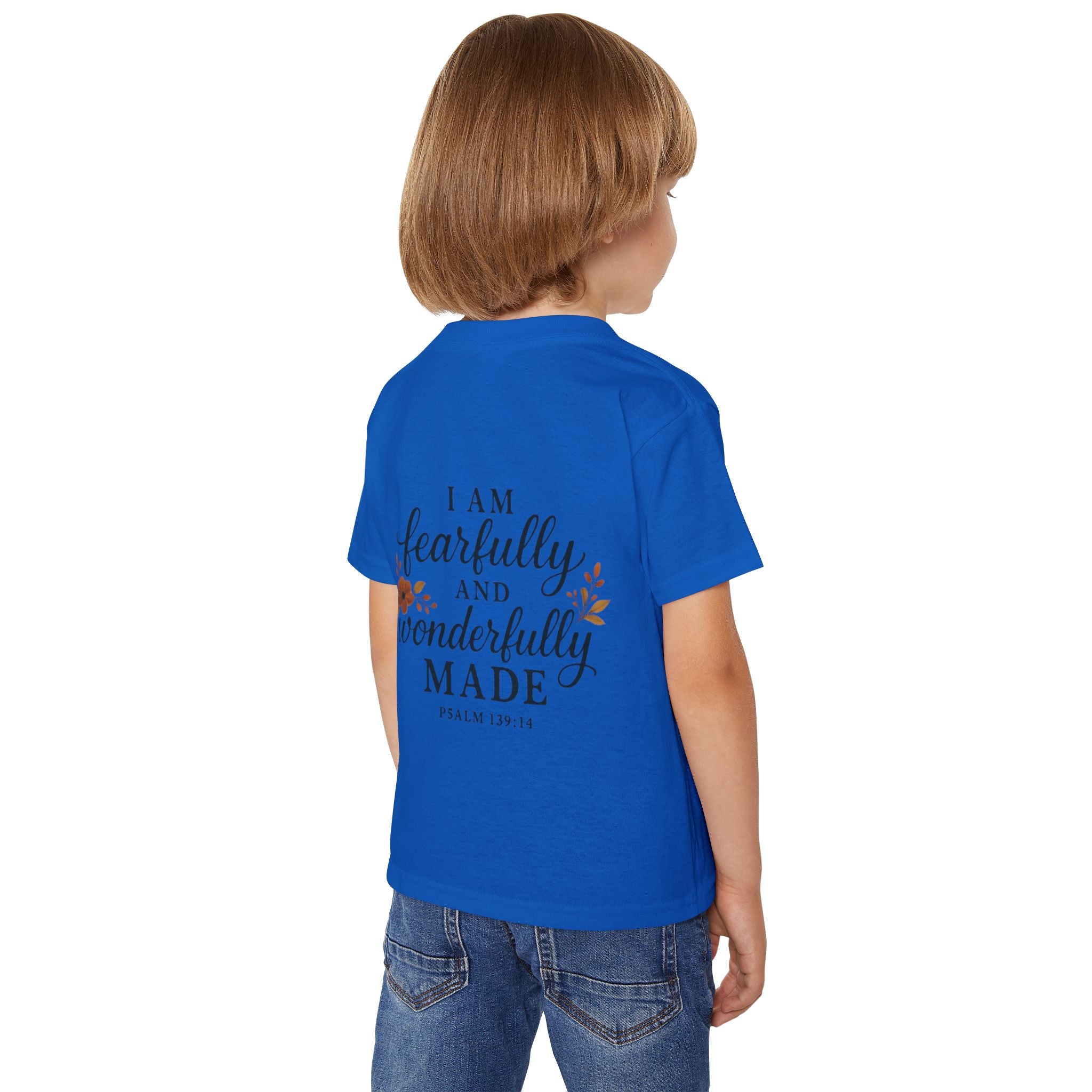 Heavy Cotton Toddler T-shirt, Soft and Stylish Tee for Eco-conscious Kids, Gildan 5100P, Soft Rib Collar, Comfort Fit, White Color Variant,