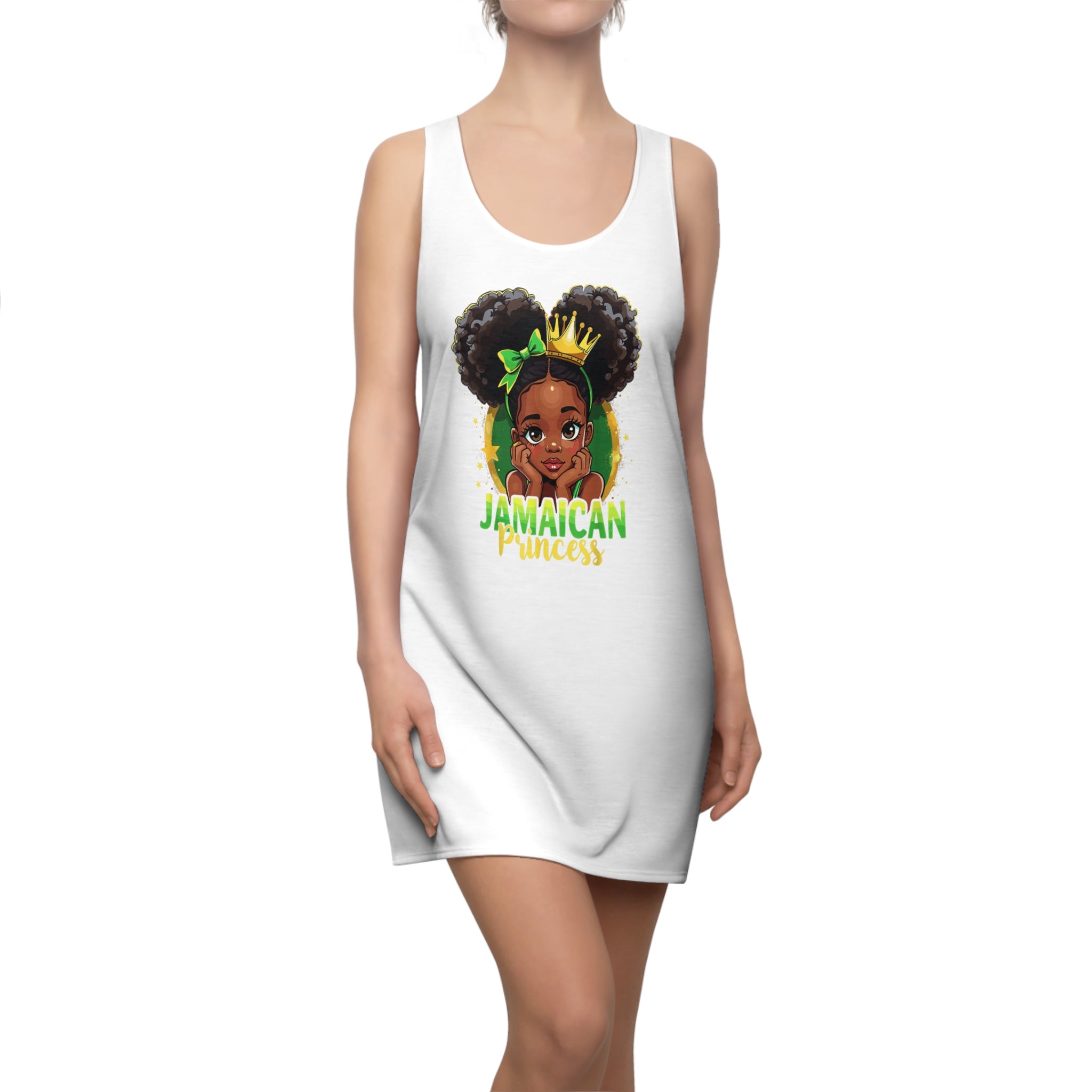Jamaican Princess Racerback Dress — Girls' Cute Island Pride Dress