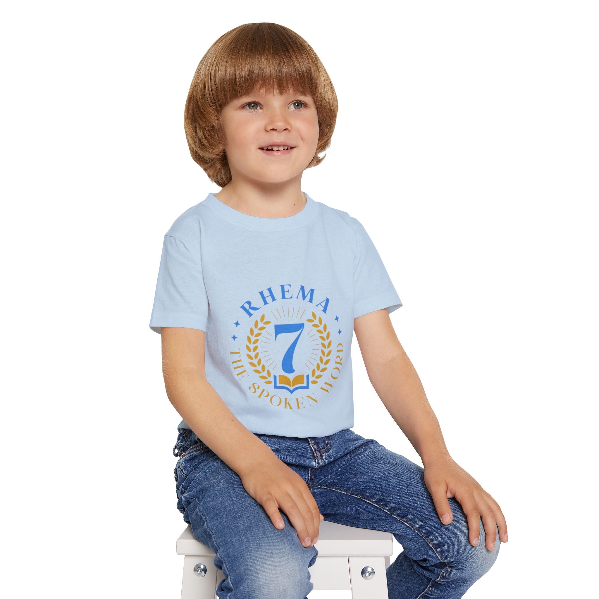 Heavy Cotton Toddler T-shirt, Soft and Stylish Tee for Eco-conscious Kids, Gildan 5100P, Soft Rib Collar, Comfort Fit, White Color Variant,