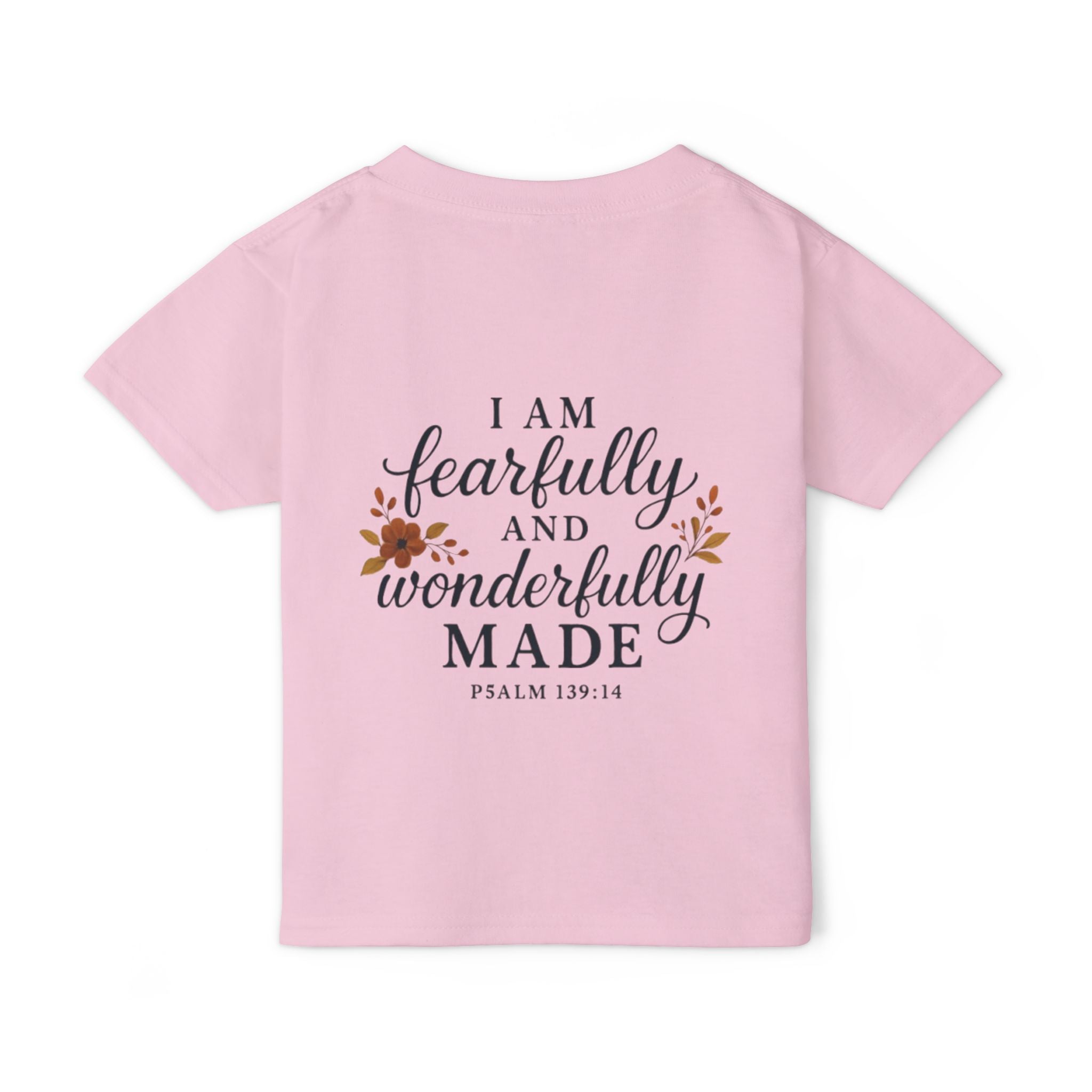 Heavy Cotton Toddler T-shirt, Soft and Stylish Tee for Eco-conscious Kids, Gildan 5100P, Soft Rib Collar, Comfort Fit, White Color Variant,