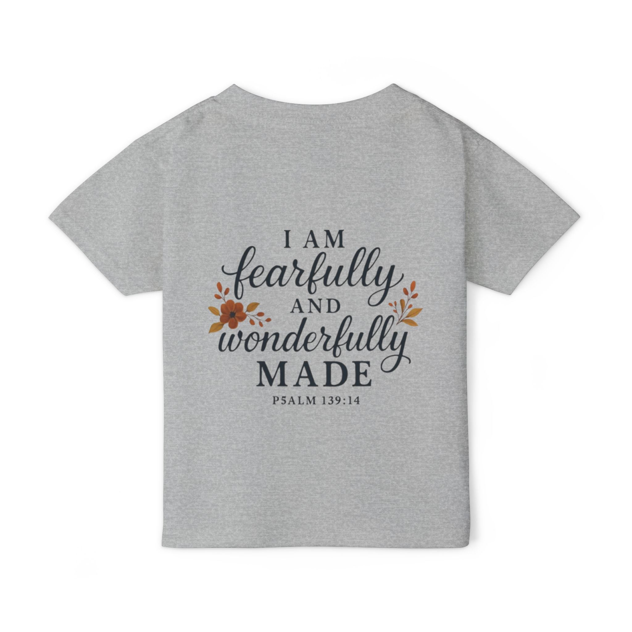 Heavy Cotton Toddler T-shirt, Soft and Stylish Tee for Eco-conscious Kids, Gildan 5100P, Soft Rib Collar, Comfort Fit, White Color Variant,