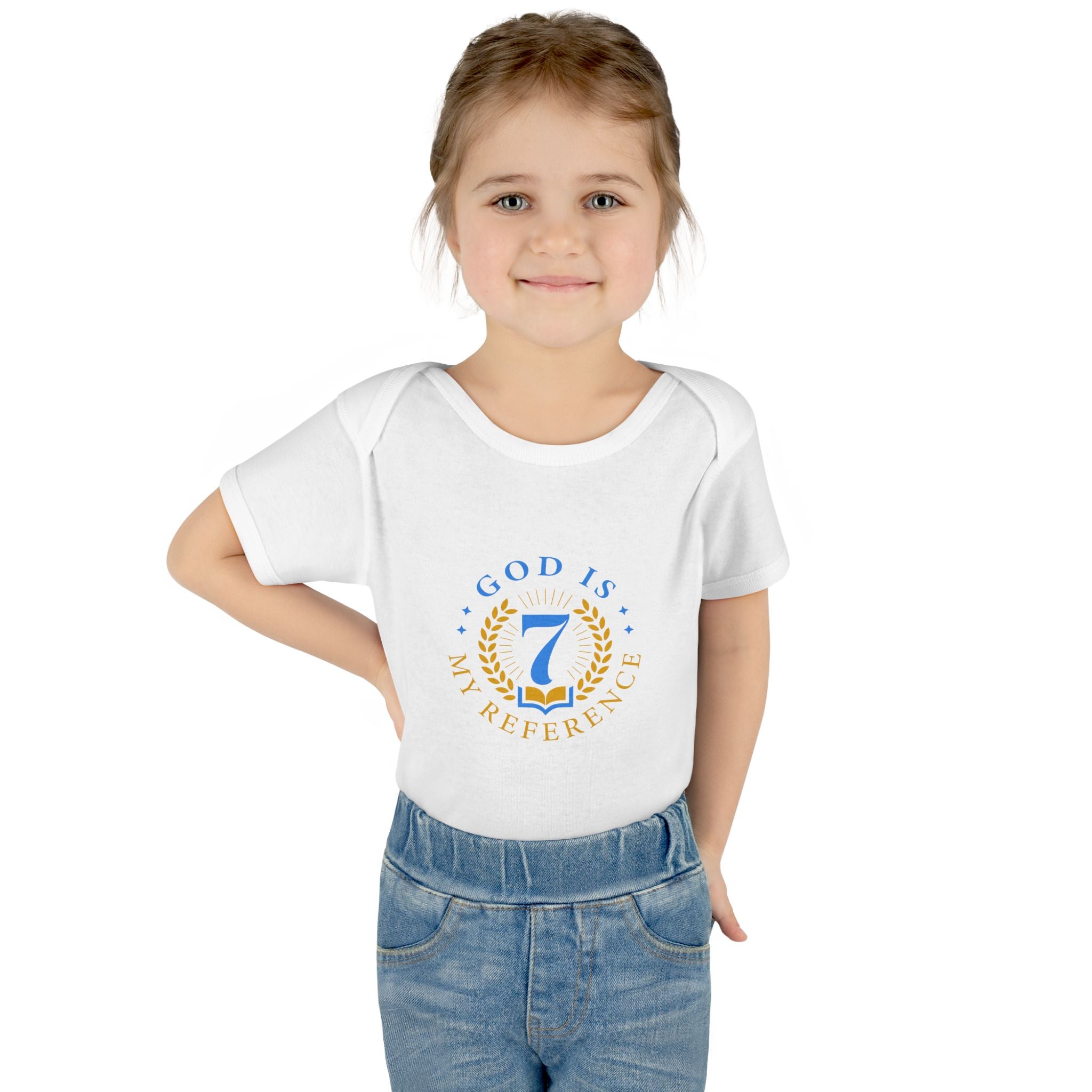Infant Bodysuit "God Is My Reference" - Christian Baby Onesie