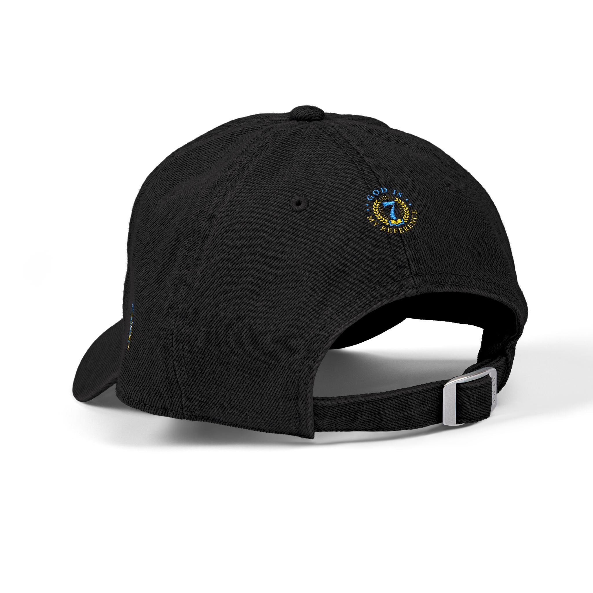 Embroidered Denim Hat, Customizable Baseball Cap for Daily Wear, Vintage Look, Adjustable Strap, 100% Cotton, Unstructured, Low-Profile,