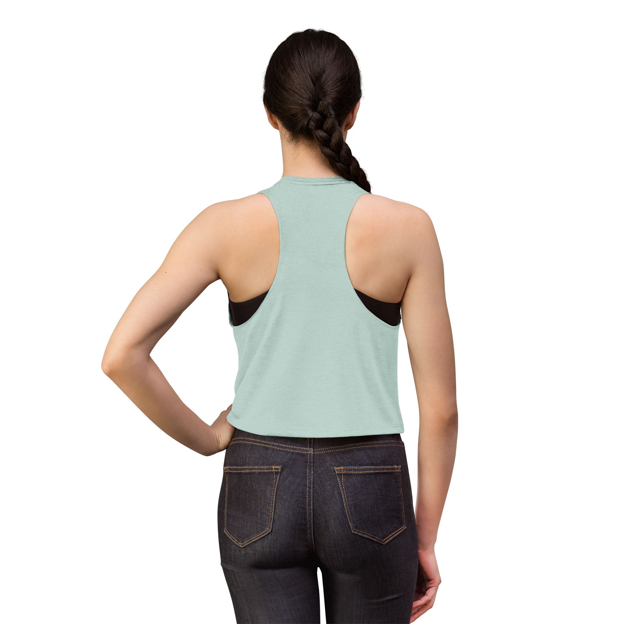 Bella Women’s Racerback Cropped Tank | Ladies Crop Tank Top | Athletic Workout Crop Tank