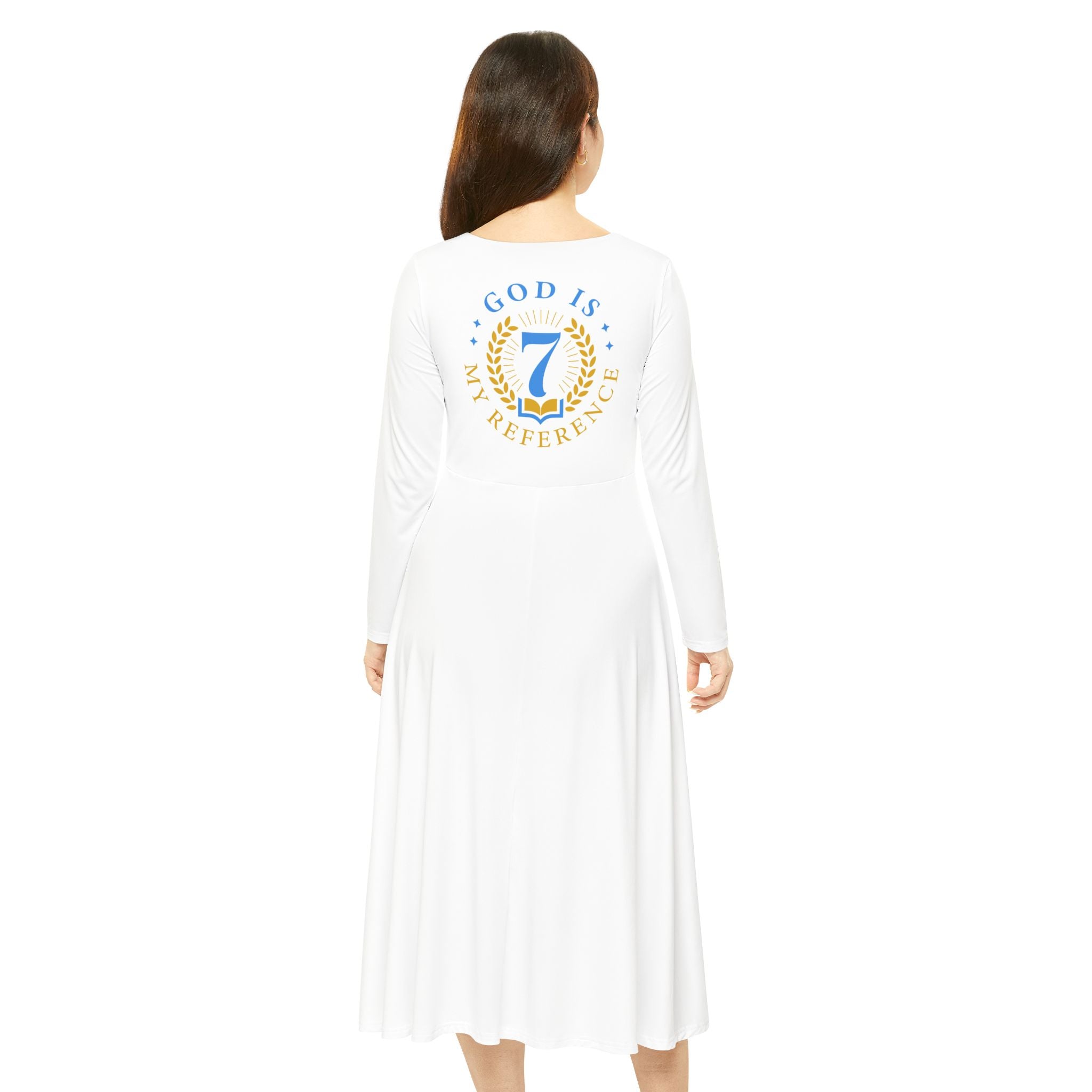 Faith Dance Dress — "God Is My Strength" Long Sleeve Performance Dress