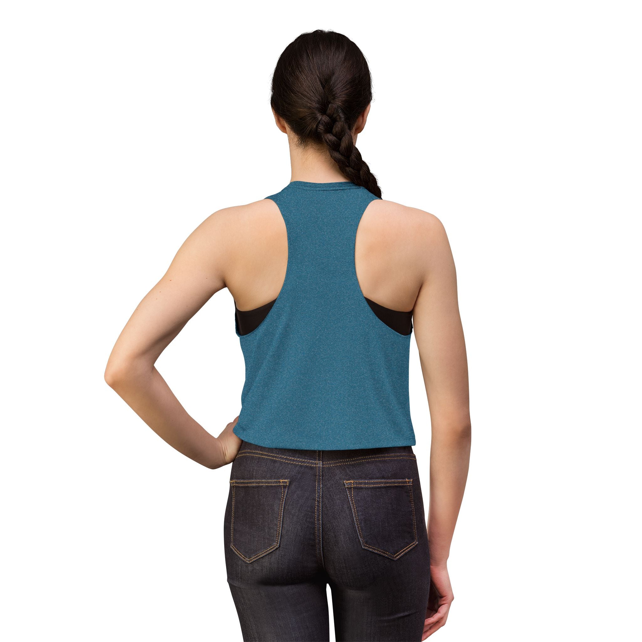 Bella Women’s Racerback Cropped Tank | Ladies Crop Tank Top | Athletic Workout Crop Tank