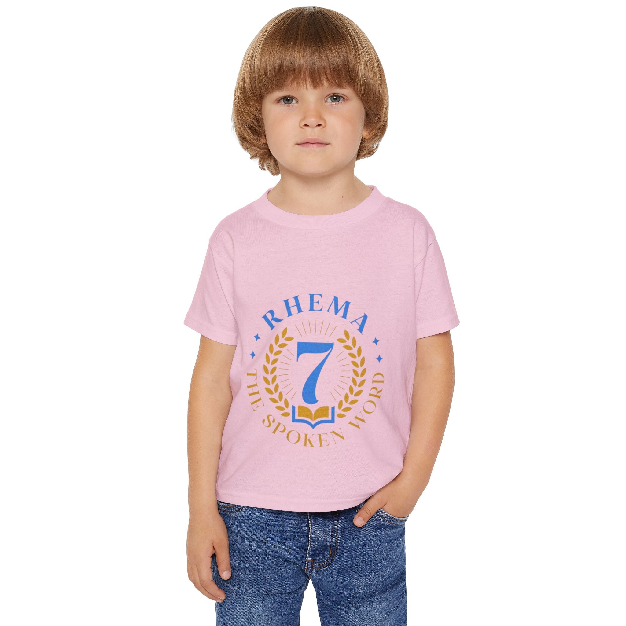 Heavy Cotton Toddler T-shirt, Soft and Stylish Tee for Eco-conscious Kids, Gildan 5100P, Soft Rib Collar, Comfort Fit, White Color Variant,